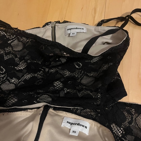 Superdown Mollie SET Lace Top and Mini Skirt with Side Slit - Picture 6 of 6